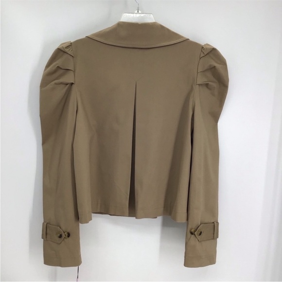 GUC. Avec Les Filles Double Breasted Trench Jacket. Classi. Chic. Puffed Sleeve - Picture 5 of 11